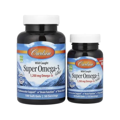 Супер Омега 3, Super Omega-3 Gems 100+30 - 130 softgels