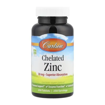 Хелатний цинк, Chelated Zinc - 250 tabs
