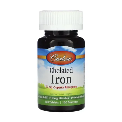 Хелатне залізо, Chelated Iron - 100 tabs