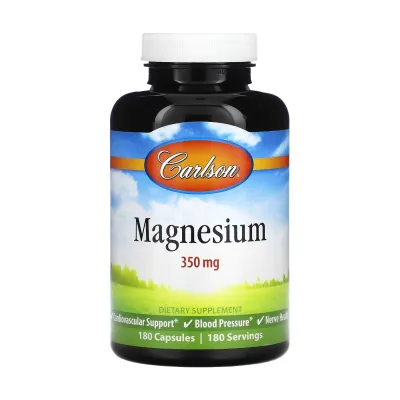Магній, Magnesium 350mg - 180 caps