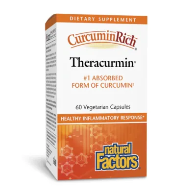 Куркумін 30 мг Natural Factors (CurcuminRich Theracurmin) — 60 веганських капсул