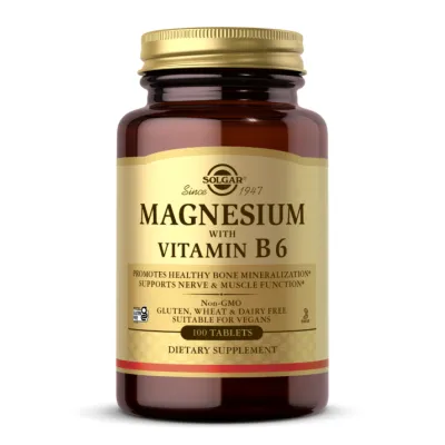 Магній з вітаміном B, Magnesium with Vitamin B6 - 100 tabs