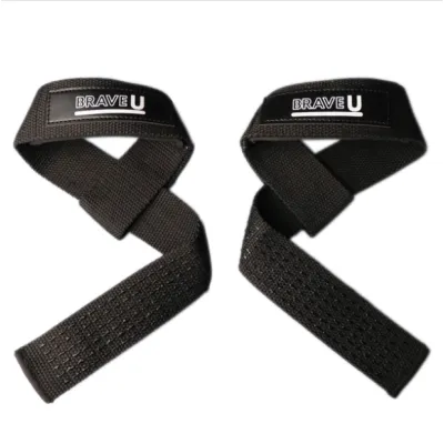 Атлетические лямки для тяги, Traction straps BU4002 - Black