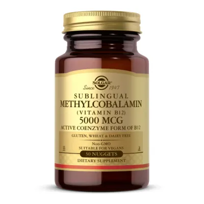 Вітамін B12 5000 мкг Solgar (Methylcobalamin (Vitamin B12)) — 30 nuggets