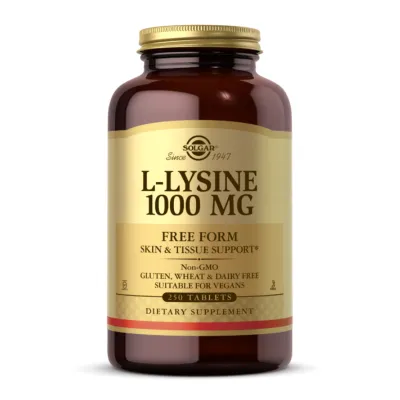 L-лізин 1000мг Solgar (L-Lysine) — 250 таблеток