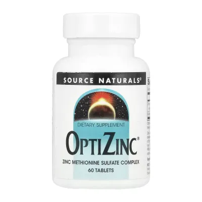 Цинк Source Naturals (Opti®) — 60 таблеток, для імунітету