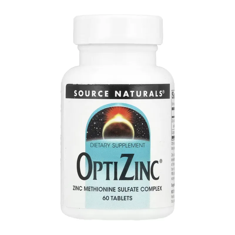Цинк Source Naturals (Opti®) — 60 таблеток, для імунітету