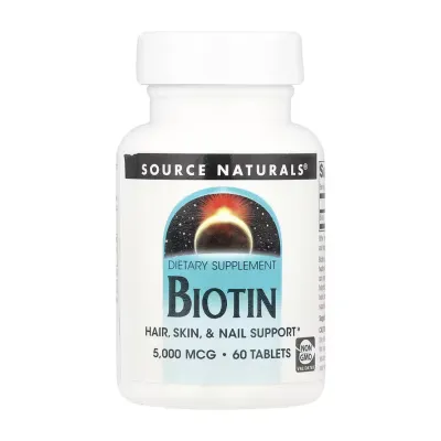 Біотин, Biotin 5000mcg - 60 tabs