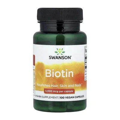 Биотин, Biotin 5000mcg - 100 caps