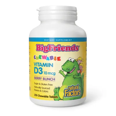 Вітамін D3, Vitamin D3 10 mcg (400 IU) - 250 tabs Berry Bunch