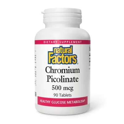 Хром 500мкг Natural Factors (Chromium Picolinate) — 90 таблеток