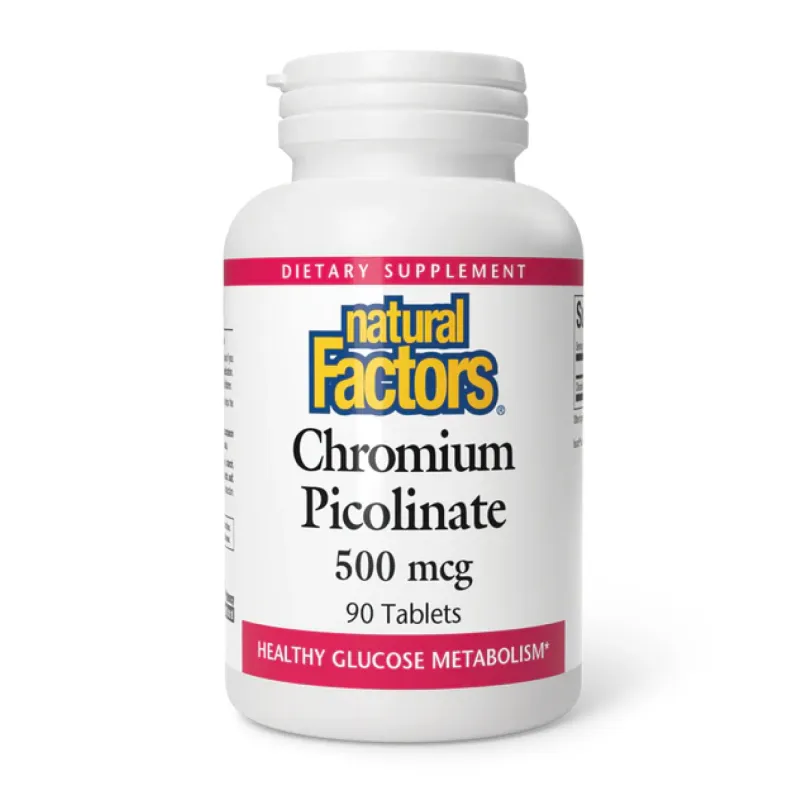 Хром 500мкг Natural Factors (Chromium Picolinate) — 90 таблеток