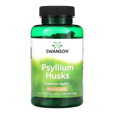 Шелуха псилиума, Psyllium Husks 610mg - 100 caps
