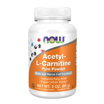 L-карнітин Now Foods (Acetyl L-Carnitine Pure Powder) — 85 г, для контролю ваги