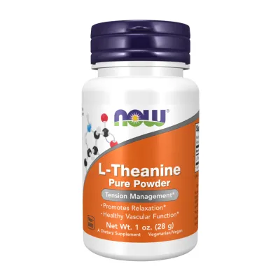 L-теанін Now Foods (L-Theanine Powder) — 28 г, для спокою