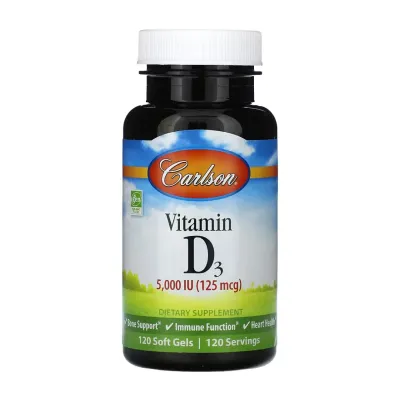 Вітамін D 5000 IU Carlson Laboratories (Vitamin D) — 120 софтгелів