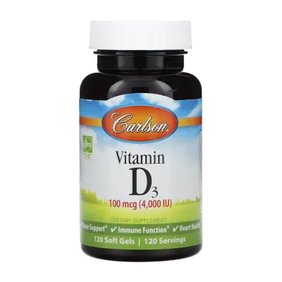 Вітамін D 4000 IU Carlson Laboratories (Vitamin D) — 120 софтгелів