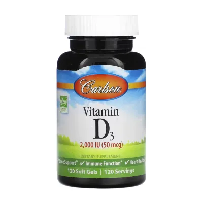 Вітамін D 2000 IU Carlson Laboratories (Vitamin D) — 120 софтгелів