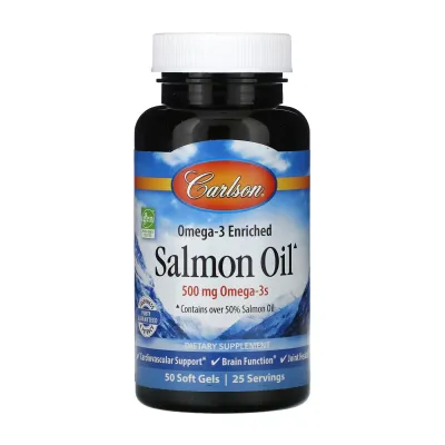 Олія норвезького лосося, Salmon Oil - 50 softgels