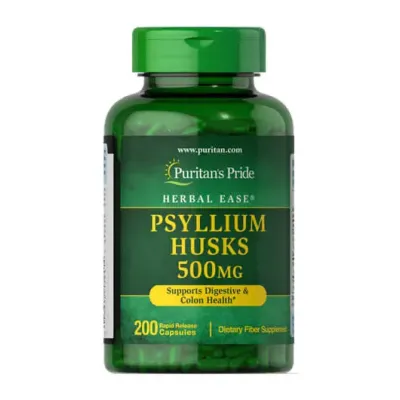 Шелуха подорожника, Psyllium Husks 500mg - 200 caps