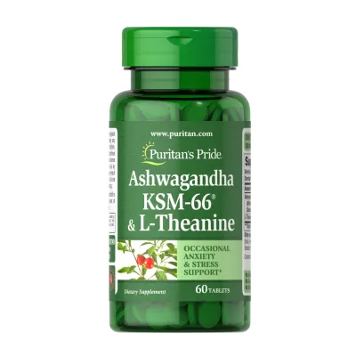 Ашваганда та L-теанін, Ashwagandha KSM-66® & L-Theanine - 60 tabs