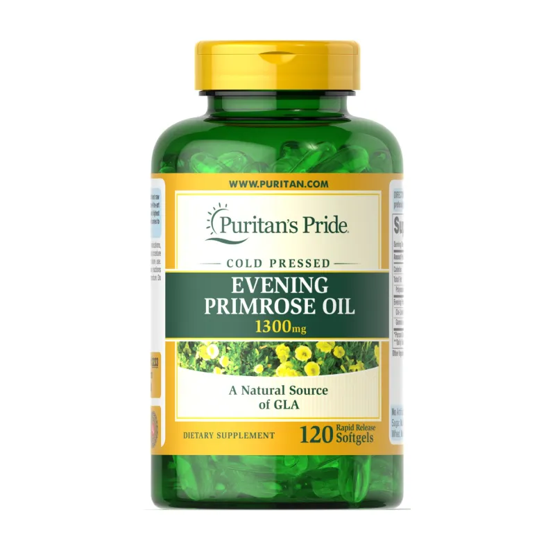 Олія 1300 мг Puritans Pride (Evening Primrose Oil with GLA) — 120 софтгелів