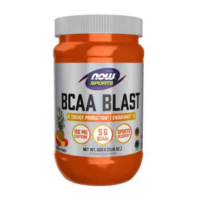 BCAA амінокислоти Now Foods (Blast Powder) — 600 г, тропічний пунш BCAA амінокислоти Now Foods (Blast Powder) — 600 г, тропічний пунш
