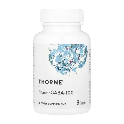 Швидкодіюча ГАМК для зняття стресу ФармаГАМК Thorne (PharmaGABA 100) — 60 капсул