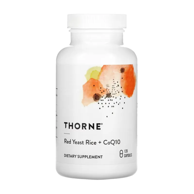 Коензим Q10 Thorne (Red Yeast Rice + CoQ10) — 120 капсул, для серця та енергії