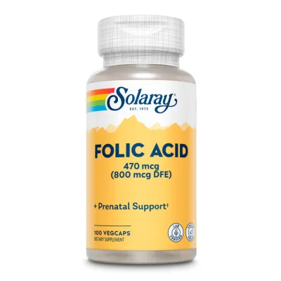 Фолиевая кислота, Folic Acid 470 mcg (800 mcg DFE) - 100 caps