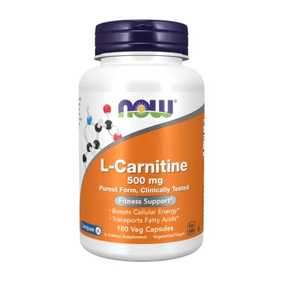 L-карнітин 500мг Now Foods (L-Carnitine) — 180 капсул, для контролю ваги