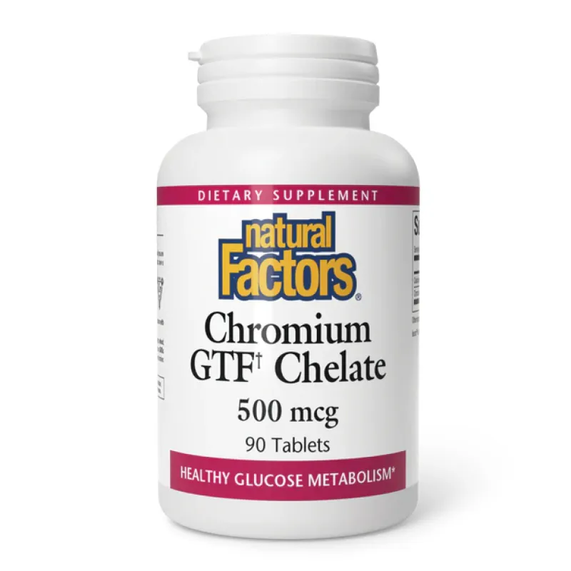 Хром 500мкг Natural Factors (Chromium GTF Chelate) — 90 таблеток