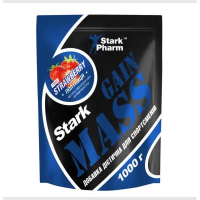 Гейнер, Stark Gain Mass Ostrowia Whey - 1000g Strawberry