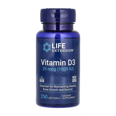 Вітамін D3 25 мкг Life Extension (()) — 250 софтгелів