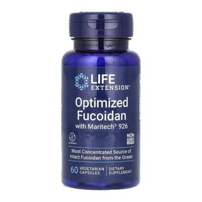Екстракт бурих водоростей для імунітету Оптимізований Фукоїдан Life Extension (Optimized Fucoidan with Maritech 926) — 60 вегетаріанських капсул