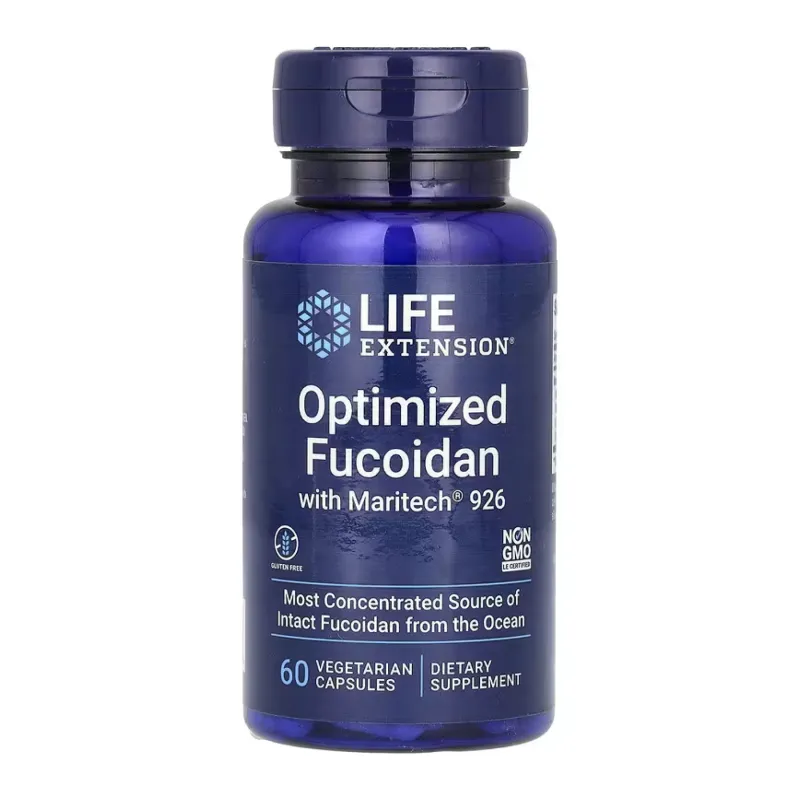 Екстракт бурих водоростей для імунітету Оптимізований Фукоїдан Life Extension (Optimized Fucoidan with Maritech 926) — 60 вегетаріанських капсул