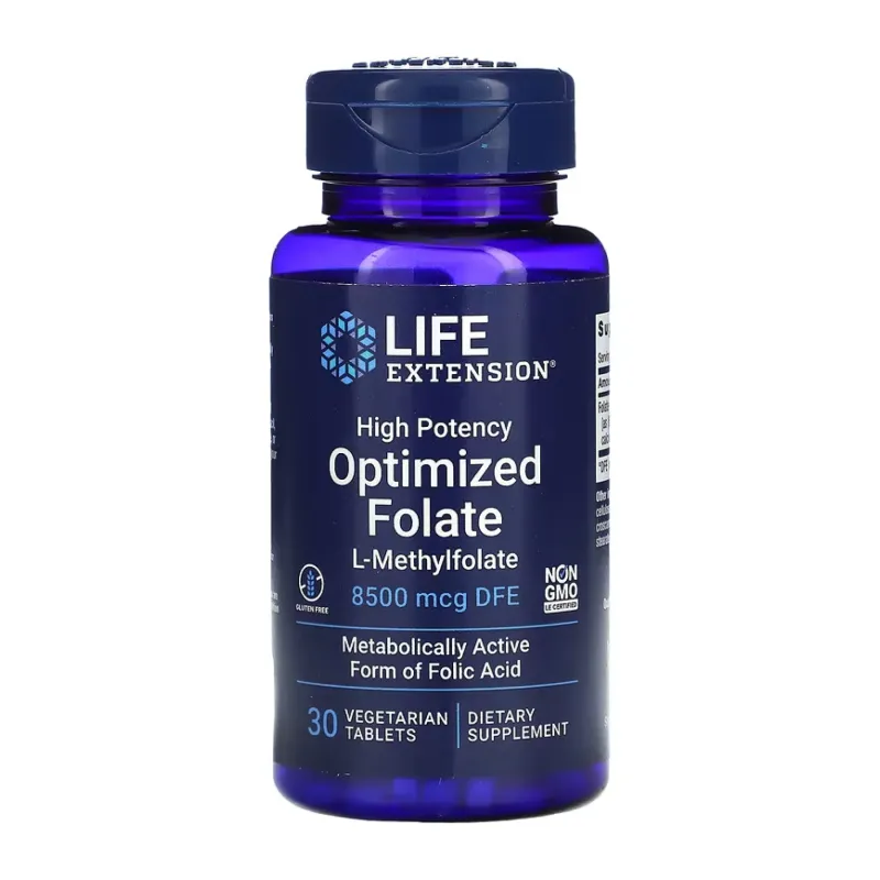 Оптимізований фолат, High Potency Optimized Folate 8500 mcg DFE - 30 tabs