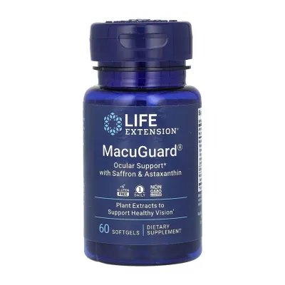 Шафран Life Extension — 60 софтгелів, для зору