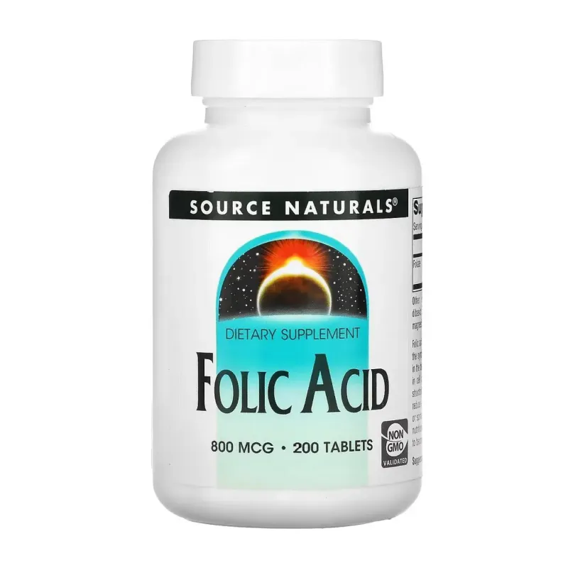 Фолиевая кислота, Folic Acid 800 mcg - 200 tabs