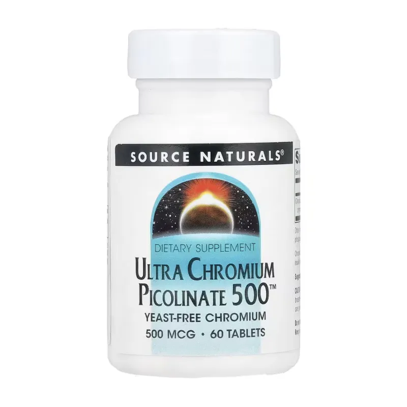 Хром 500 мкг Source Naturals (Ultra Chromium Picolinate 500™) — 60 таблеток