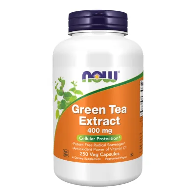 Зелений чай 400мг Now Foods (Green Tea Extract) — 250 веганських капсул