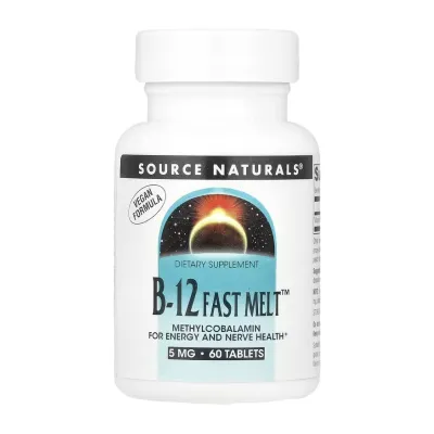 Вітамін B12 5мг Source Naturals (Vitamin B-12) — 60 таблеток