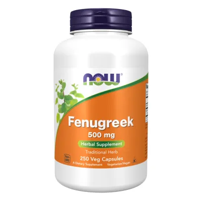Пажитник 500мг Now Foods (Fenugreek) — 250 веганських капсул