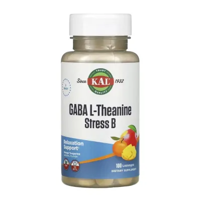 L-теанін KAL (GABA L-Theanine Stress B) — 100 льодяників, для спокою