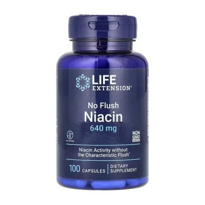 Вітамін B3 640 мг Life Extension (No Flush Niacin) — 100 капсул