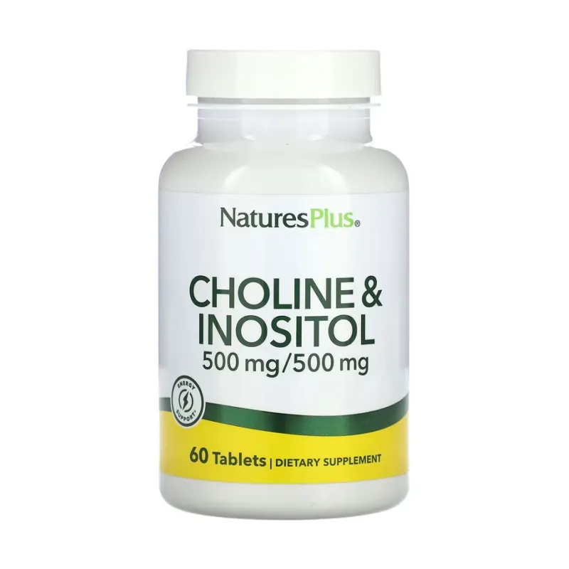 Інозитол 500мг Nature's Plus (Choline & Inositol) — 60 таблеток