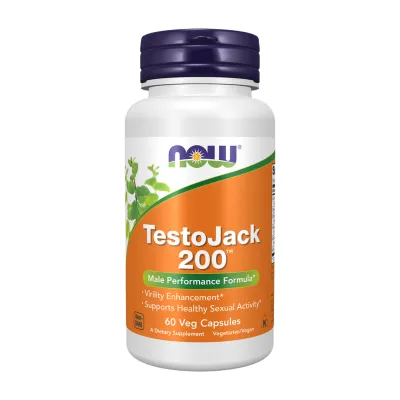 Комплекс для підвищення тестостерону з Тонгкат Алі ТестоДжек 200 NOW Foods (TestoJack 200) — 60 вегетаріанських капсул