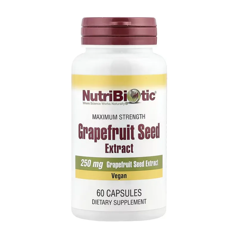 Екстракт насіння грейпфрута 250мг Nutribiotic (Grapefruit Seed Extract) — 60 капсул