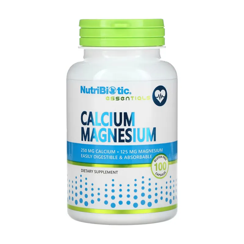 Магній Nutribiotic (Calcium) — 100 капсул, для м’язів і нервової системи