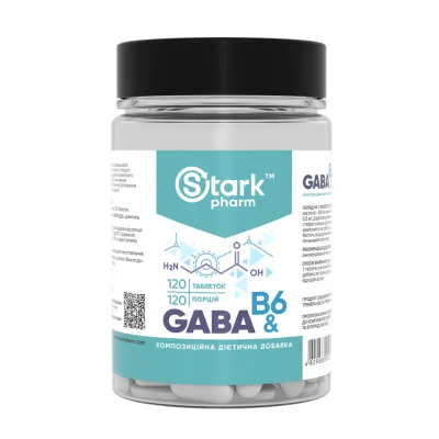 Вітамін B6 500мг Stark Pharm (GABA & B6) — 120 таблеток, для спокою
